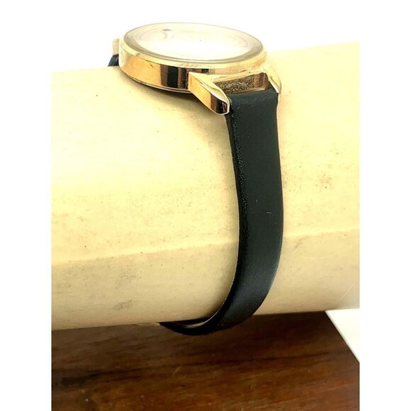 Citizen Women\'s Watch 9627-S117909 Quartz Gold Petite 26mm Black Leather… main image 12